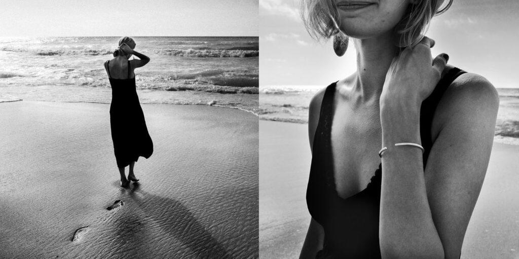 Ballade envoutante avec une chère amie, sur la plage de Biarritz.